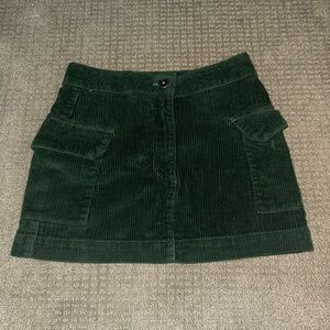 Green Corduroy Skirt